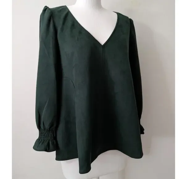 Tuckernuck Suede Easton Top - Malachite - Picture 6 of 12